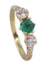 Ring 54 Garter Ring Yellow Gold Emerald Diamond 58 Facettes 078201