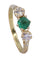 Bague 54 Bague Jarretière Or jaune Emeraude Diamant 58 Facettes 078201
