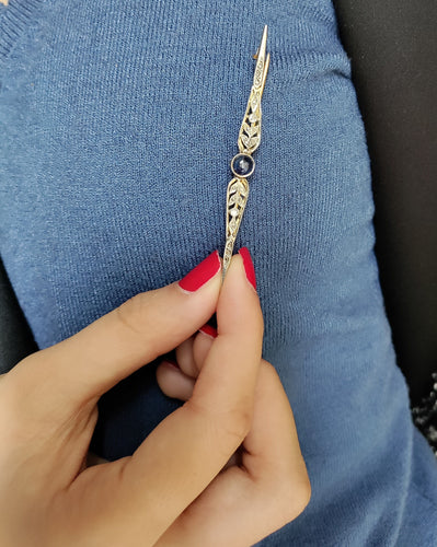 Broche Broche-barrette 1900 Art Nouveau 58 Facettes 498