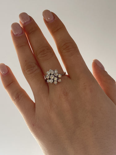 Bague Bague Vintage Diamants Brillants 1,50 Carats 58 Facettes