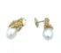 Boucles d'oreilles GILBERT ALBERT. Boucles d’oreilles or jaune et perles 58 Facettes