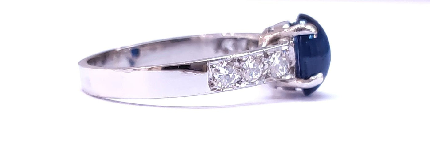 Bague 54-55 Bague saphir or blanc 58 Facettes FA-12