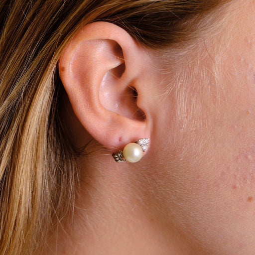 Boucles d'oreilles Boucles d'oreilles Dormeuses Perles Diamants 58 Facettes EL2-66