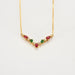 Necklace Necklace Yellow gold Ruby Tsavorites Diamonds 58 Facettes