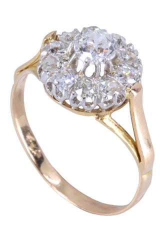 Bague BAGUE MARGUERITE ANCIENNE DIAMANTS 58 Facettes 073471