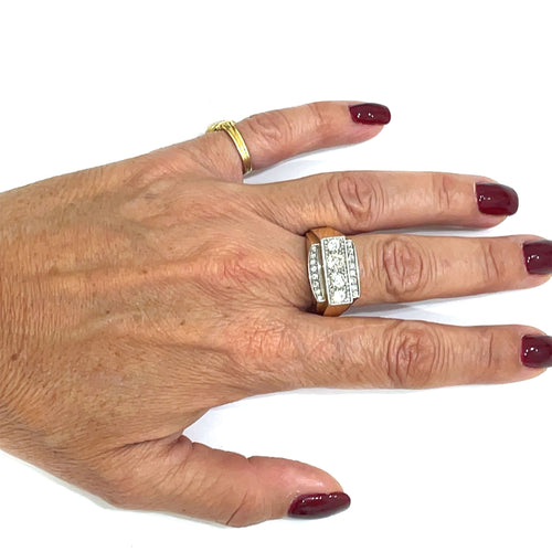 Bague Bague de cocktail Art Déco diamants 58 Facettes