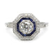 Bague 53 Bague en or blanc, diamants, saphir 58 Facettes 220590R-220485R