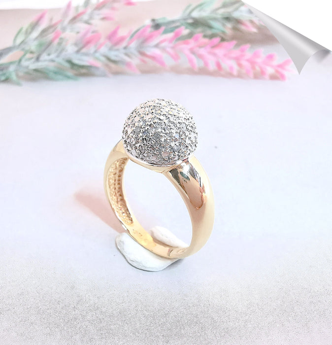 Bague Bague boule en diamants et or 58 Facettes AA 1543