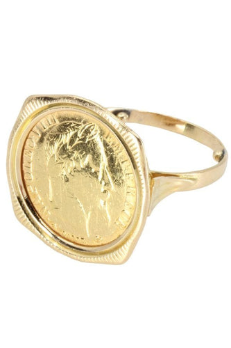Bague BAGUE PIÈCE 10 FRANCS NAPOLÉON III 58 Facettes 053291
