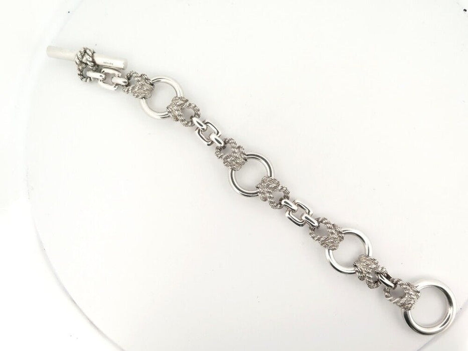 Bracelet vintage bracelet HERMES douarnenez noeud marin argent massif 58 Facettes 254650