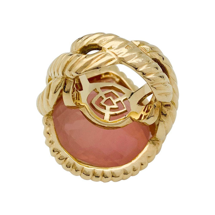 Bague 51 Bague en or jaune, quartz rose. 58 Facettes 31134