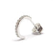 Earrings White gold diamond hoop earring 58 Facettes
