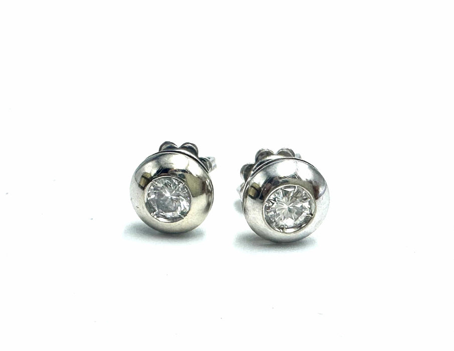 Boucles d'oreilles Boucles d'oreilles modernes en or blanc et diamants 58 Facettes