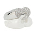 Ring 51 Poiray “Sceau de Coeurs” ring in white gold, ceramic and diamonds. 58 Facettes 31458