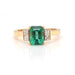 Ring 52.5 Ring Yellow Gold Emerald Diamonds 58 Facettes 24767 / 24849