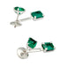 Earrings White gold emerald earrings. 58 Facettes 32093