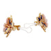 Earrings Vintage earrings in yellow gold, lapis lazuli, coral, diamonds. 58 Facettes 33605
