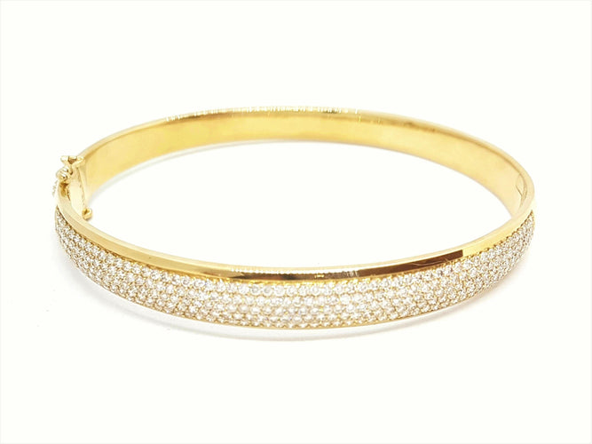 Bracelet Bracelet Jonc Or jaune Diamant 58 Facettes 05872CD