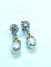 Necklace Necklace and dangling earrings set 2 Golds Pearl Diamond 58 Facettes