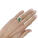Ring 55 White gold emerald ring, diamonds. 58 Facettes 32365