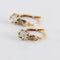 Boucles d'oreilles Dormeuses Art Déco 2 ors et pierres blanches 58 Facettes