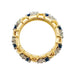 Ring 52 Tiffany&Co ring. “Sixteen Stones”, yellow gold, platinum, diamonds and sapphires. 58 Facettes 30738