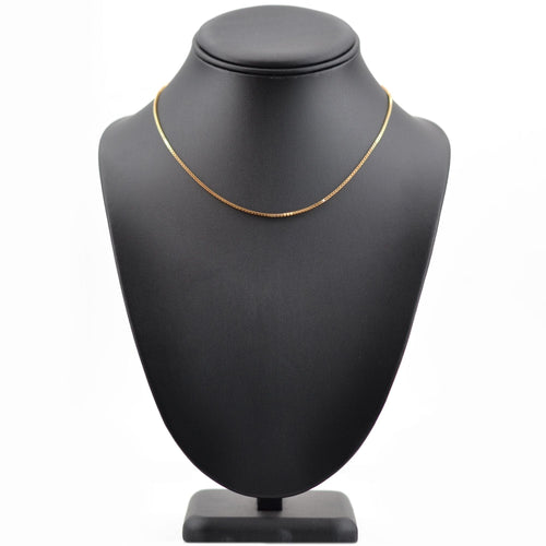 Collier Chaine or jaune maille cube 58 Facettes 15-439A