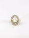 Ring Vintage ring set with an akoya pearl and diamonds 58 Facettes J32