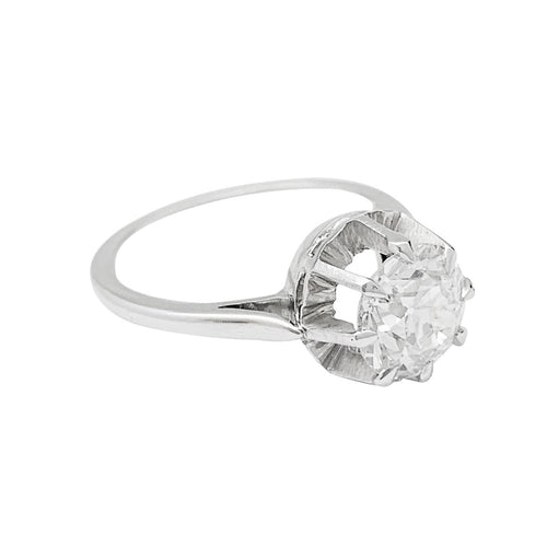 Bague 50 Bague diamant 1,52 carat en platine et or. 58 Facettes 30680