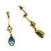 Earrings Stern earrings, yellow gold, aquamarines and diamonds. 58 Facettes 31907