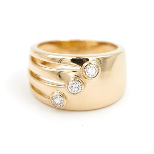 Bague 54 Bague Trilogie Or jaune Diamant 58 Facettes 1969272CN