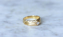 Ring Yellow gold and diamond bangle ring 58 Facettes