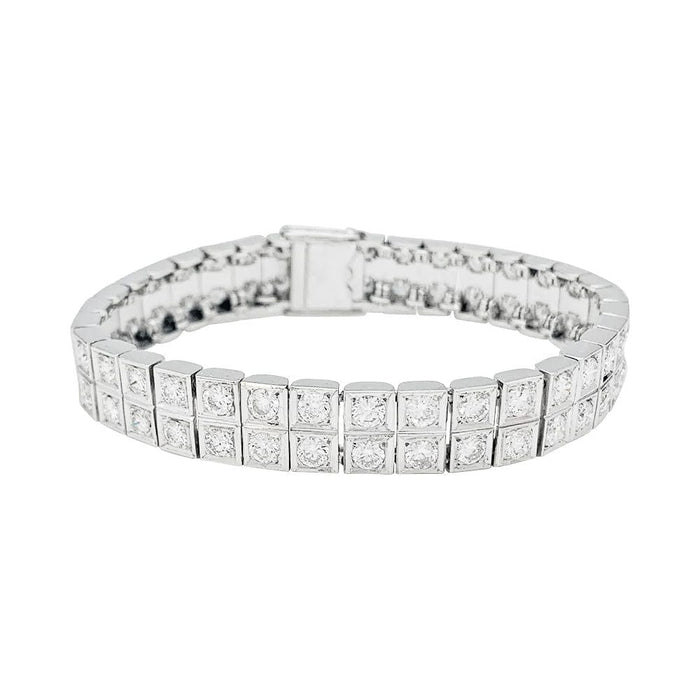 Bracelet Bracelet or blanc et diamants. 58 Facettes 31345