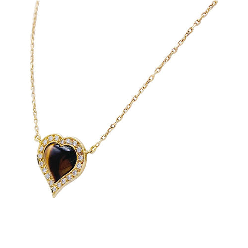 Collier Collier, "Coeur", or jaune, oeil de tigre, diamants. 58 Facettes 32611