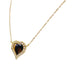 Necklace Necklace, "Heart", yellow gold, tiger's eye, diamonds. 58 Facettes 32611