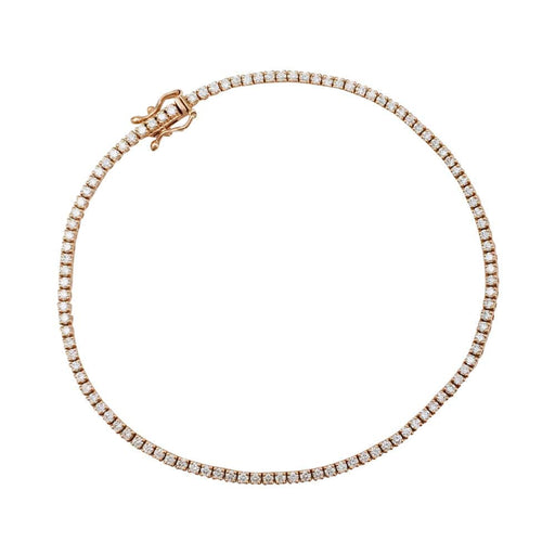 Bracelet Bracelet ligne diamants en or rose. 58 Facettes 33149