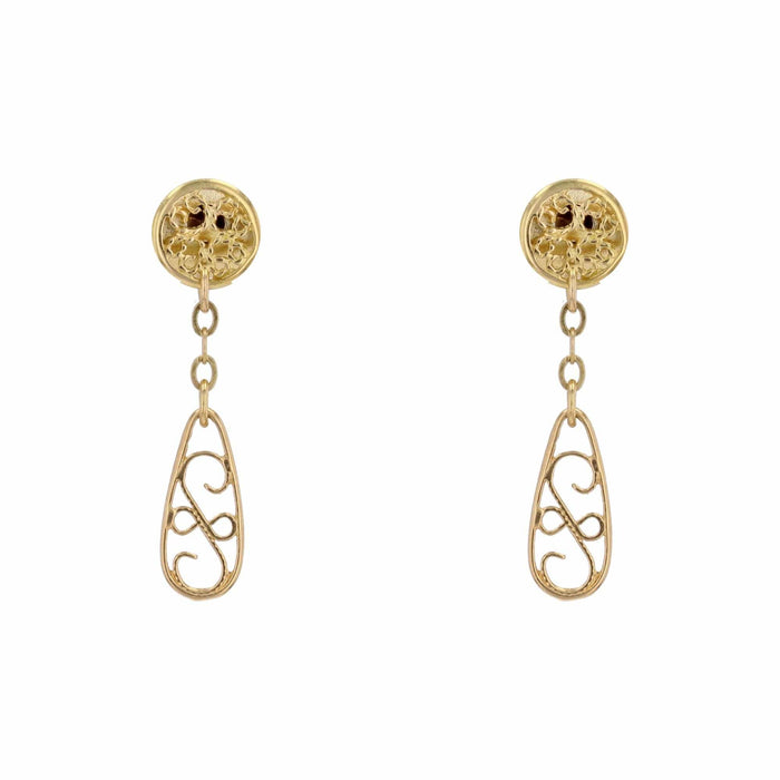 Boucles d'oreilles Boucles d'oreilles or jaune filigrané 58 Facettes 16-307