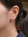 Boucles d'oreilles Boucles d’oreilles demi-créoles Or jaune Diamants Rubis 58 Facettes 667