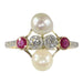 Ring 57 Art Deco ring with diamonds, rubies and pearls 58 Facettes 22298-0288