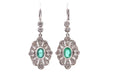 Earrings Emerald and diamond earrings 58 Facettes