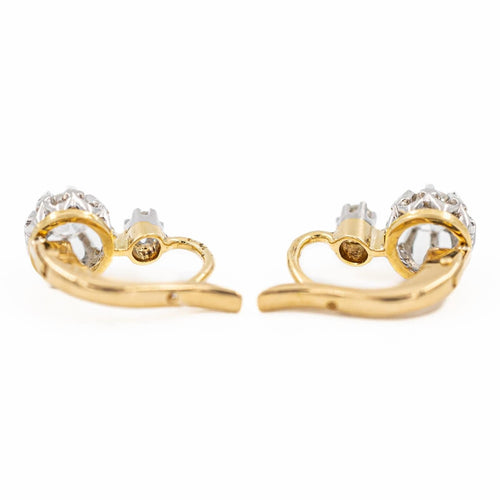 Boucles d'oreilles Boucles d'oreilles Dormeuses Or jaune Diamant 58 Facettes 2140173CN