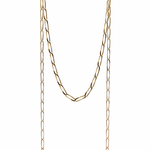 Yellow Gold Chain Necklace with horse mesh 58 Facettes REF2375-97