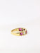 Ring Vintage garter ring in gold, diamonds and rubies 58 Facettes J43