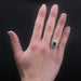 Ring 55 Old rectangular emerald and diamond ring 58 Facettes 22-490