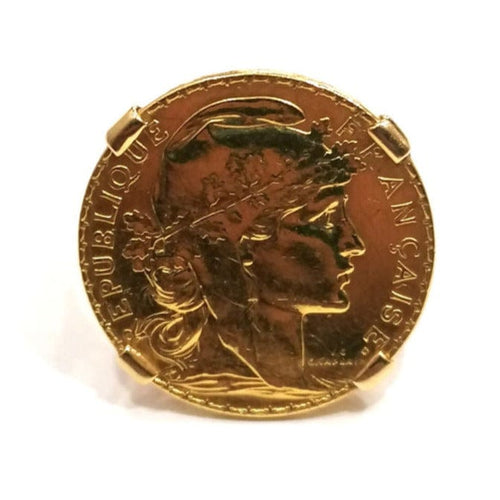 Bague Bague pièce en or jaune 58 Facettes 2885