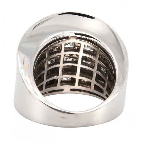 Bague 53 Bague or blanc diamants 58 Facettes 61E00326