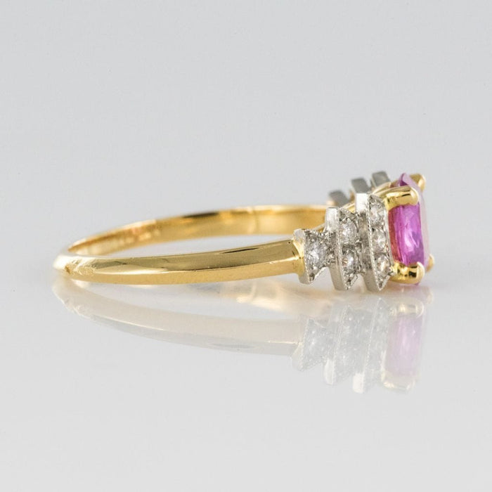 Bague 50 Bague saphir rose et diamants brillants 58 Facettes G49-8184685-50-1