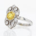 Ring 52 Art deco yellow sapphire and diamond ring 58 Facettes 22-222