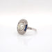 Ring 57 Art Deco Ring Platinum Diamond Sapphires 58 Facettes 24080