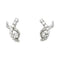 Boucles d'oreilles Boucles d'oreilles entrelacs en or blanc et diamants. 58 Facettes 31159